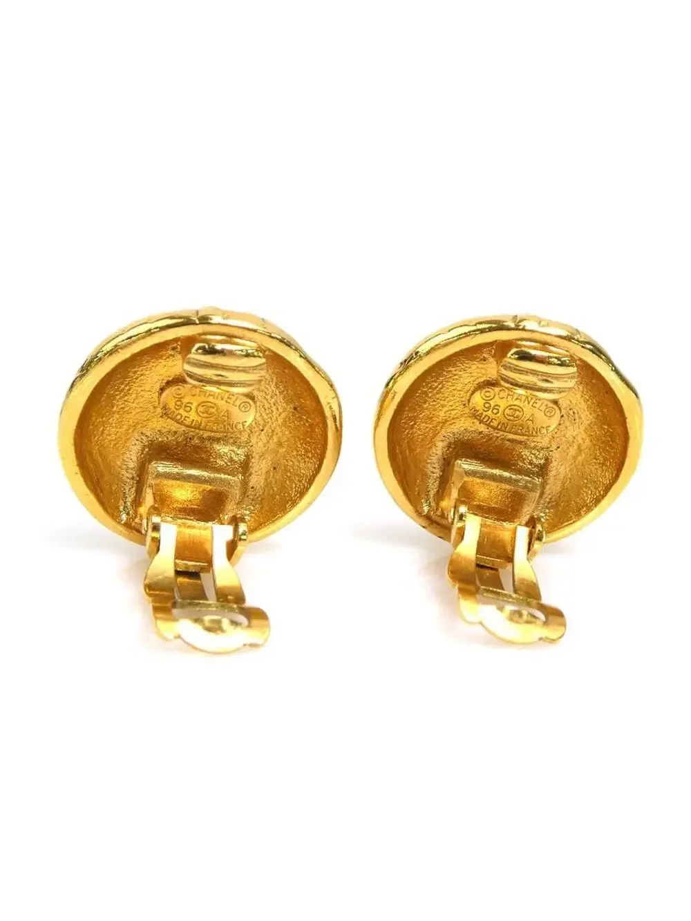 Auth Chanel Vintage Cc Logo Clip On #307822C29B